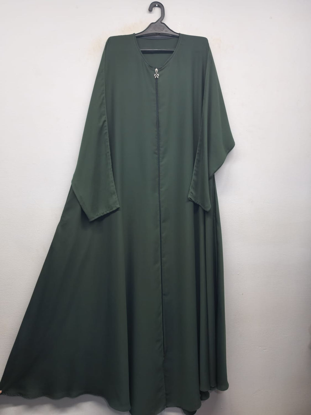 Long Zip Abaya with Double Pockets