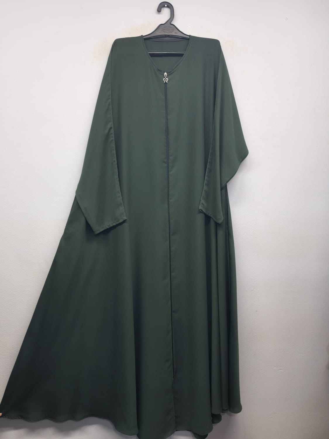 Long Zip Abaya with Double Pockets