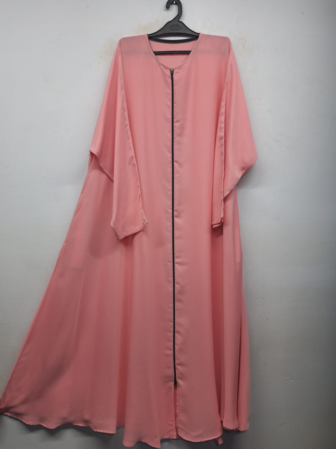 Long Zip Abaya with Double Pockets