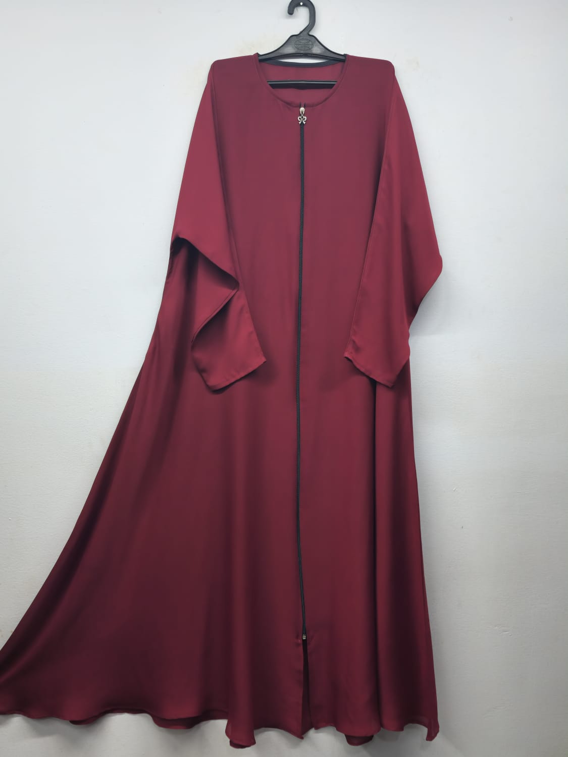 Long Zip Abaya with Double Pockets