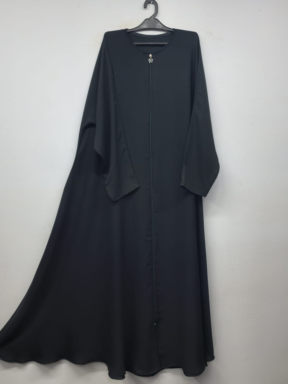 Long Zip Abaya with Double Pockets