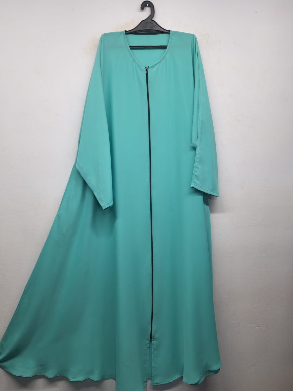 Long Zip Abaya with Double Pockets