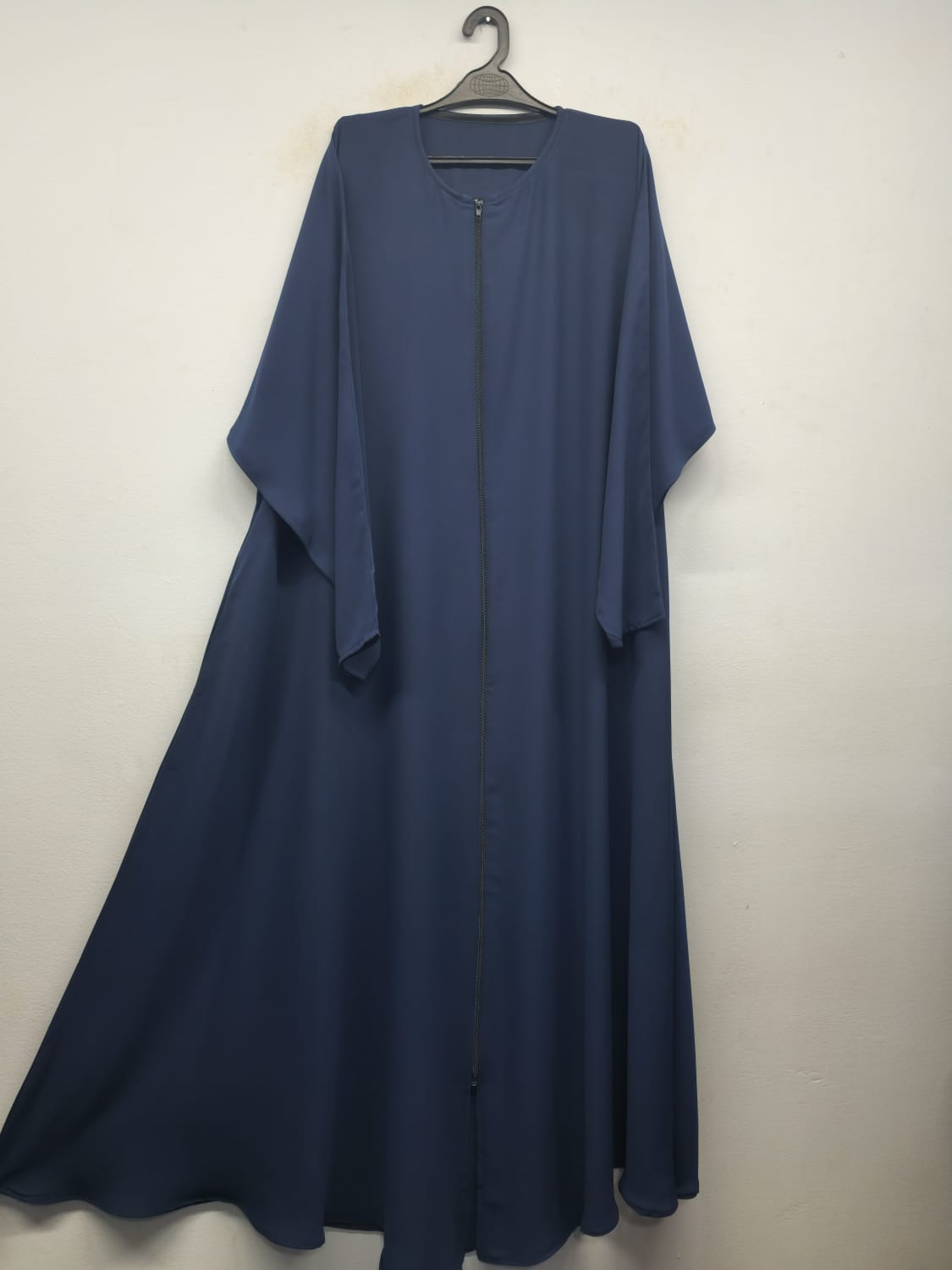 Long Zip Abaya with Double Pockets